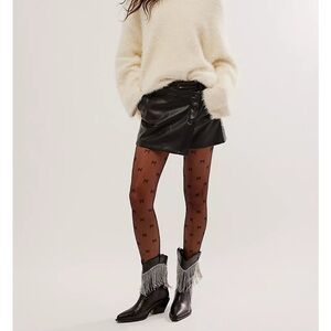 Free People - Wynne Vegan Skirt - Size 28 BLACK